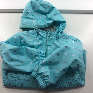 Baby Girl Rain Jacket 12 months. EUC